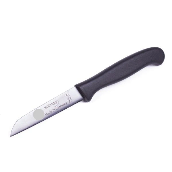 W-SELECTED® Aardappelmesje RVS recht lemmet 8cm zwart kunststof heft W-SELECTED® Aardappelmesje RVS recht lemmet 8cm zwart kunststof heft