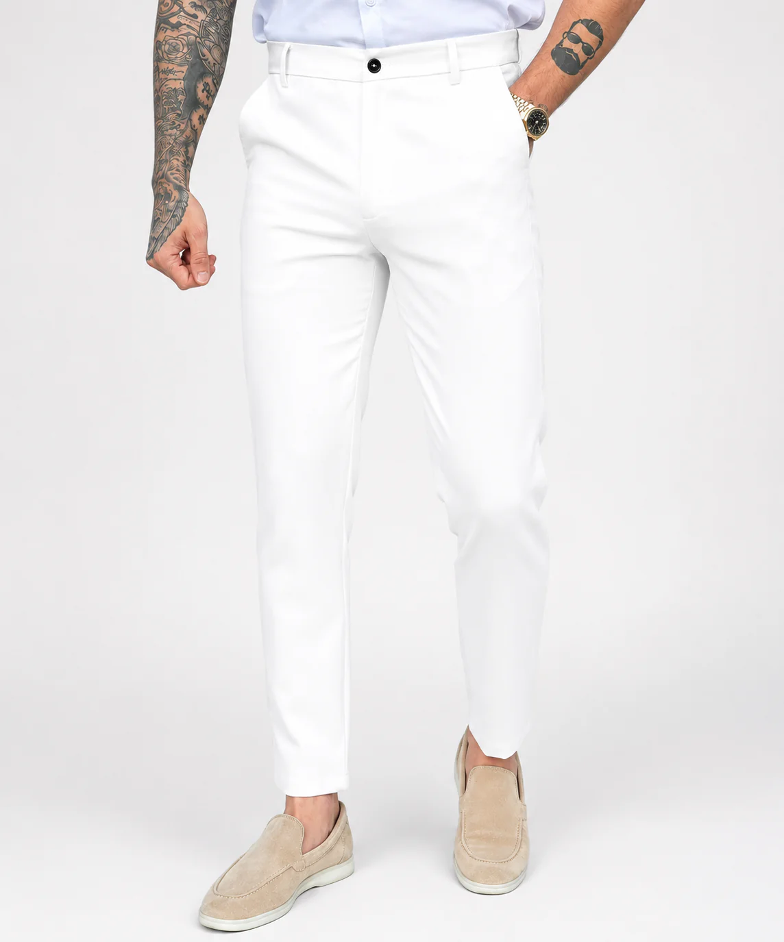 Pantalon chic straight fit white Pantalon chic straight fit white