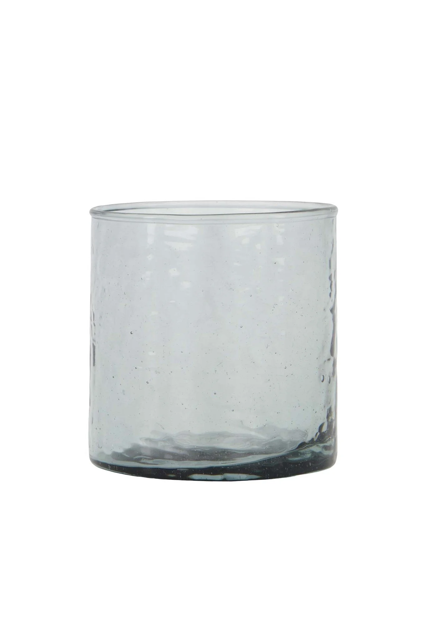 Zusss | Waxinelichthouder gehamerd glas grijs