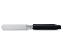 TRIANGLE Palet- spatel- glaceer-mes RVS met knik lemmet 9cm zwart kunststof heft