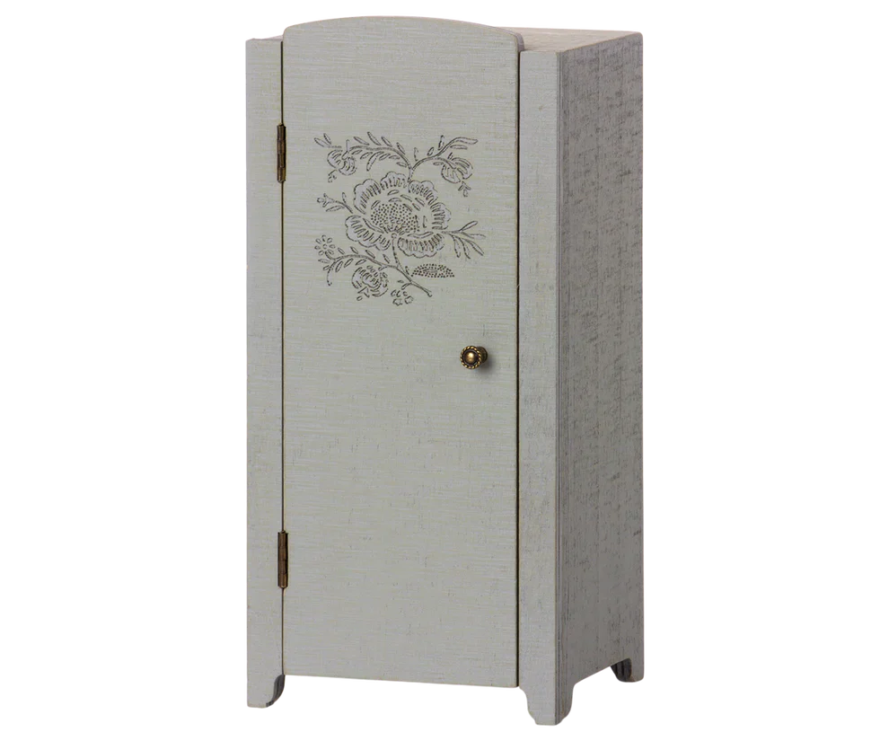 Maileg – Kast met planken – Miniatuur – Grijs.