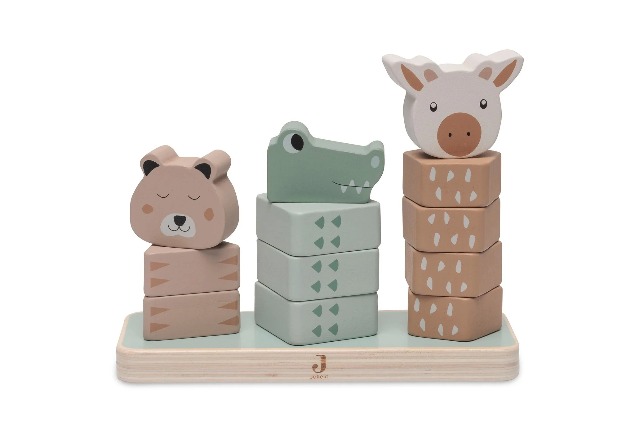 Jollein | Houten stapeltoren jungle jambo Jollein | Houten stapeltoren jungle jambo