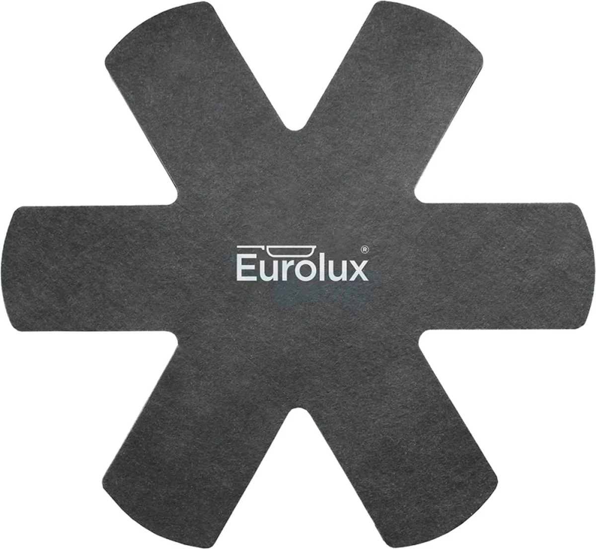 EUROLUX 3-stuks vilten hapjes- koekenpan beschermer kleur grijs diameter 38cm stervormig