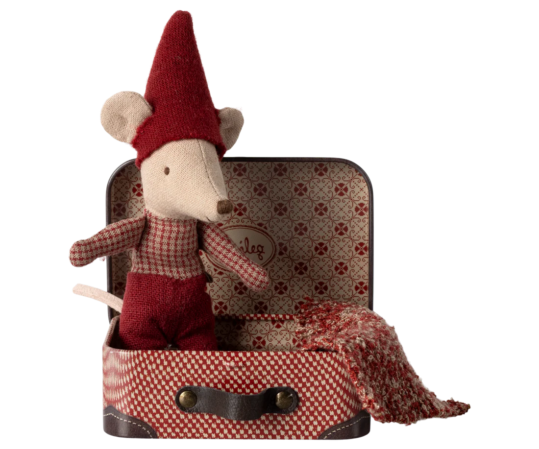 Maileg – Baby kerstmuis in koffer.