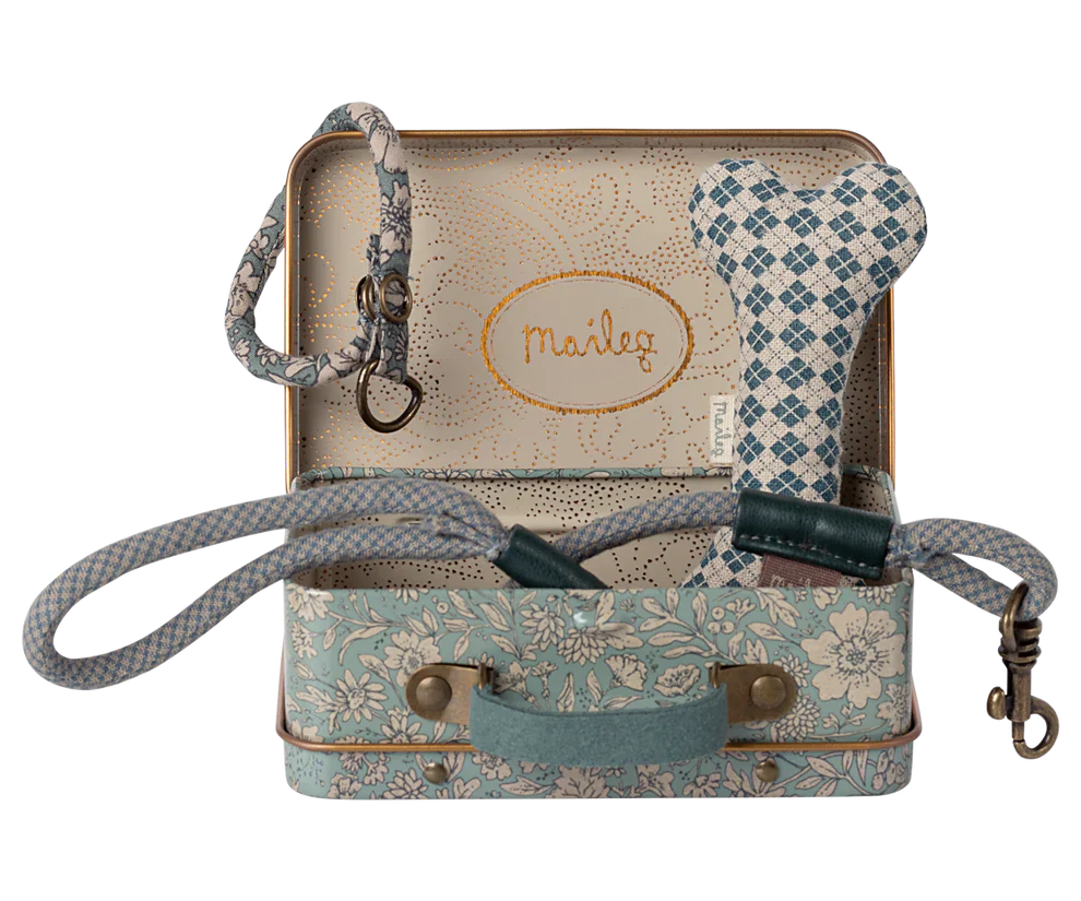 Maileg – Puppy accessoires – Blauw.