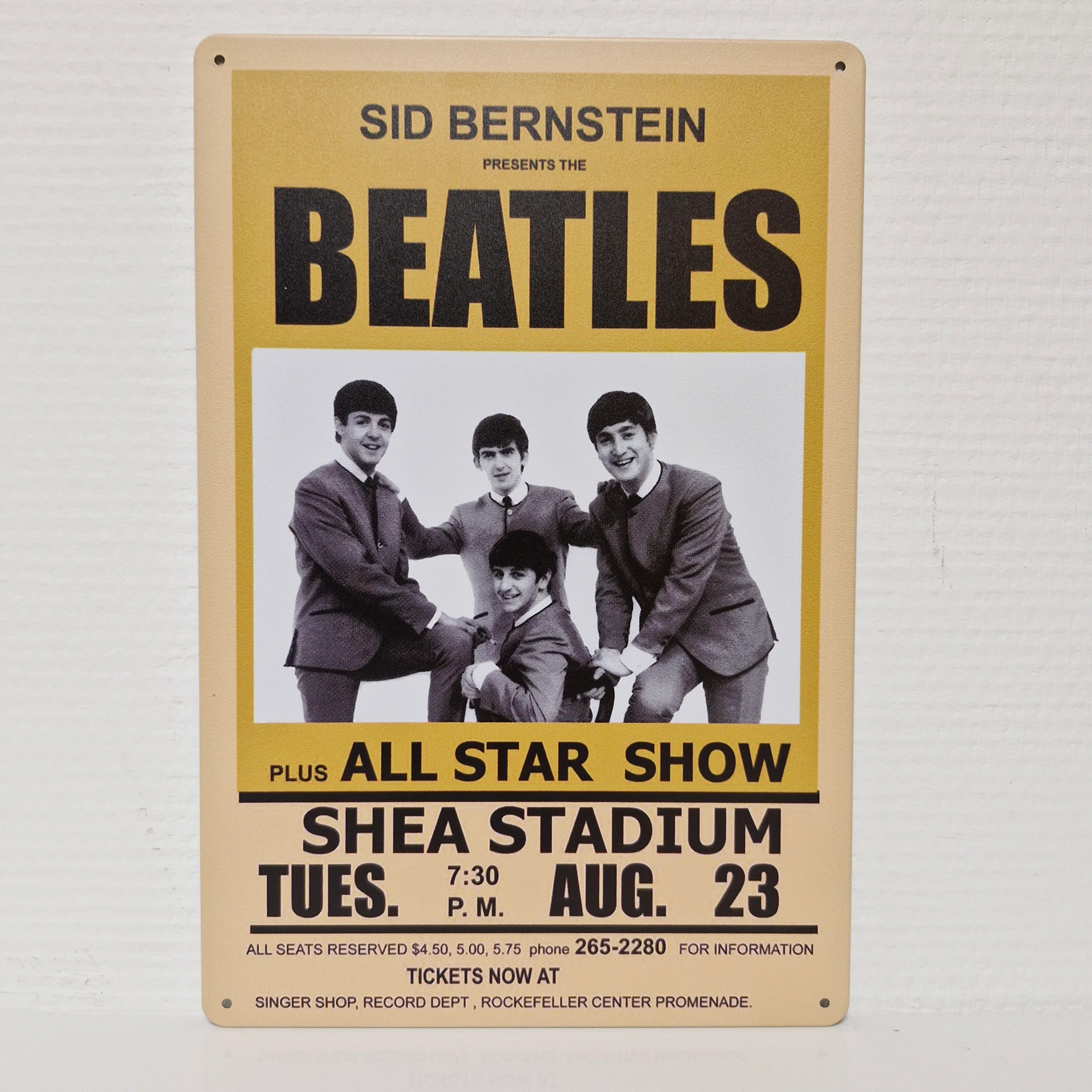 Metalen Wandbord – The Beatles Shea Stadium