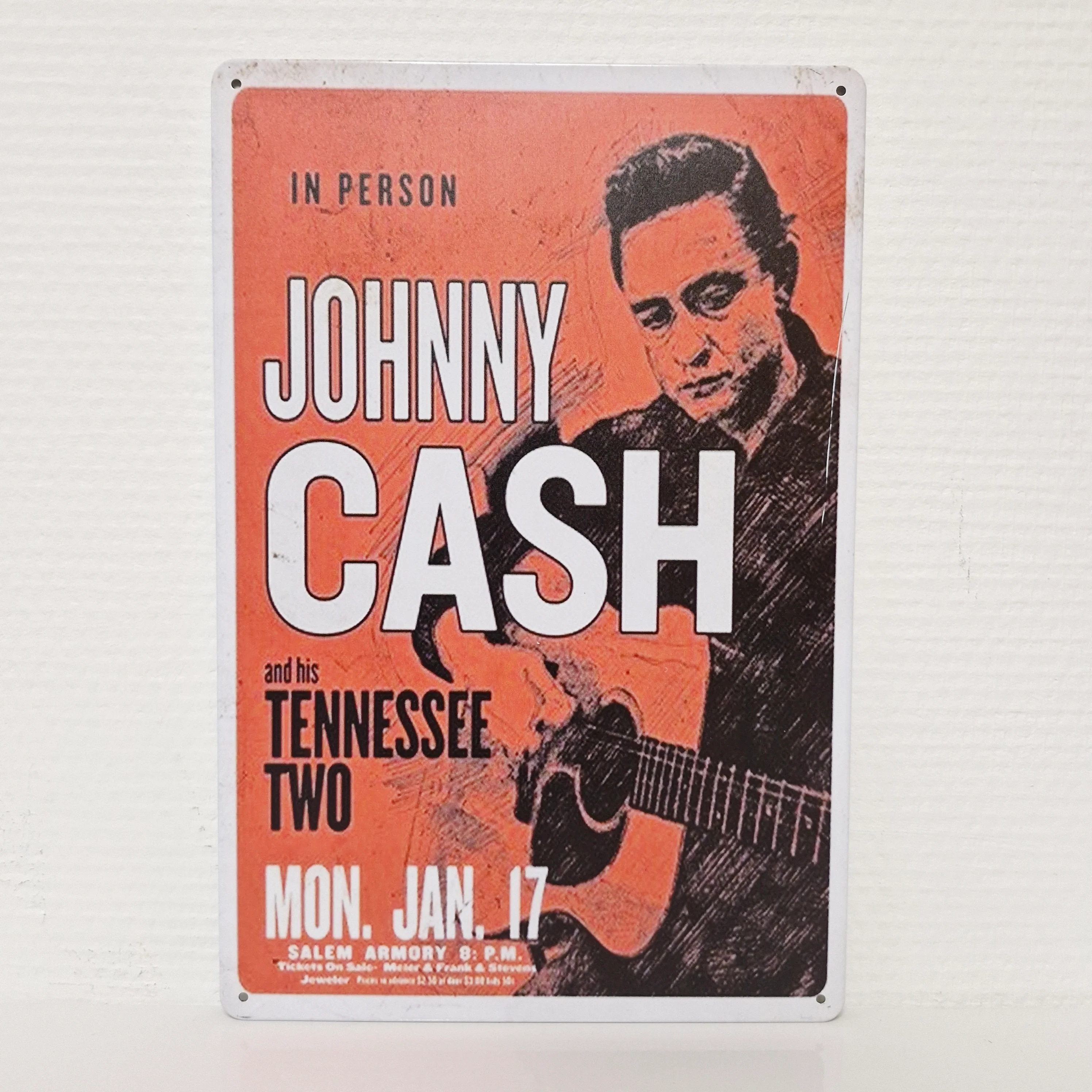 Metalen Wandbord – Johnny Cash In Person