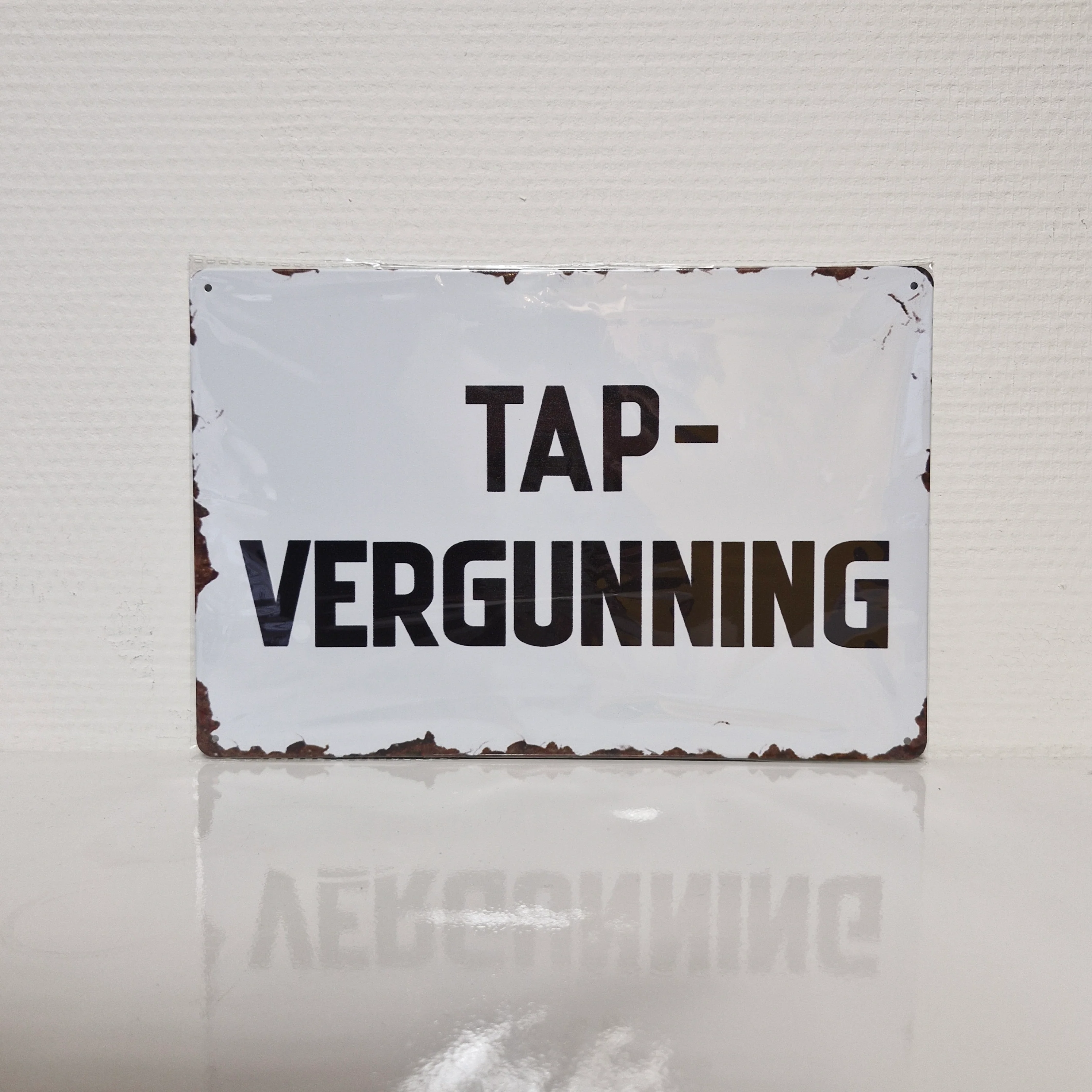 Metalen Wandbord – Tap Vergunning