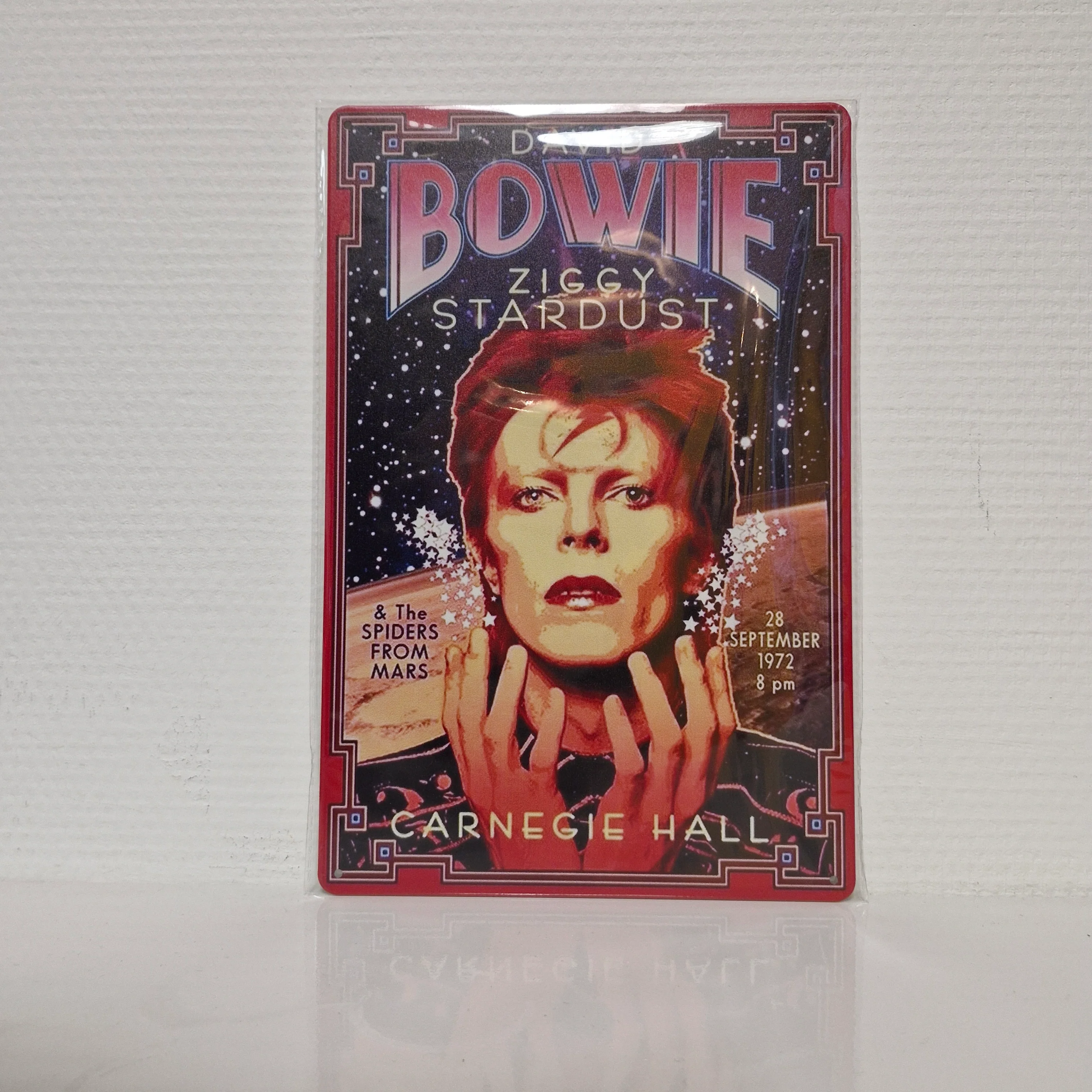 Metalen Wandbord – David Bowie – Ziggy Stardust
