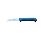 SOLEA roestvrijstalen groentemes lengte 10cm met blauw PP kunststof anti slip heft/grip