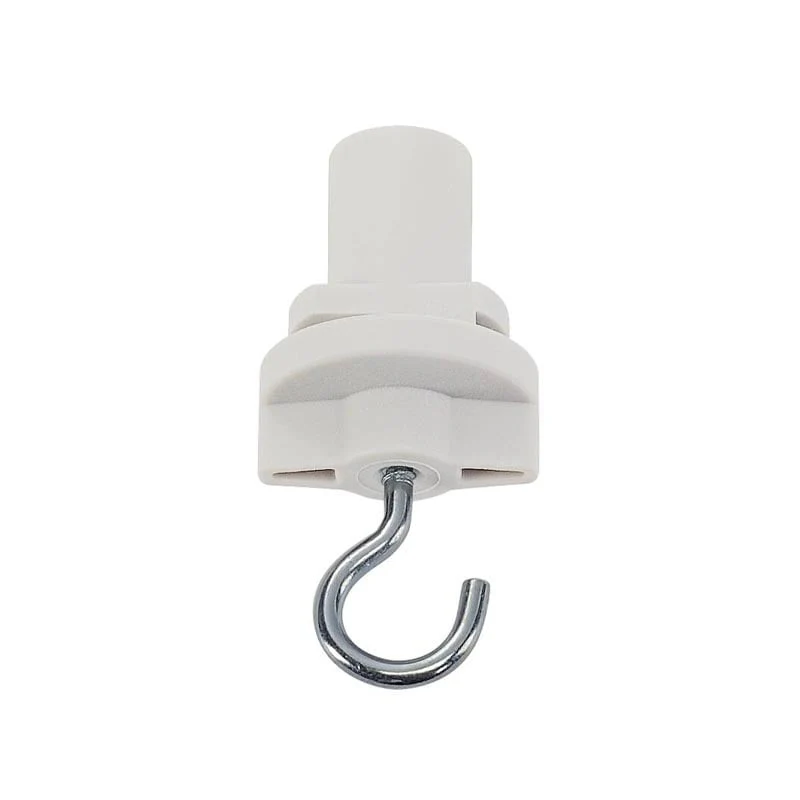 3-FASE ADAPTER MET HAAK  –  WIT  –  3-FASE RAILSYSTEMEN