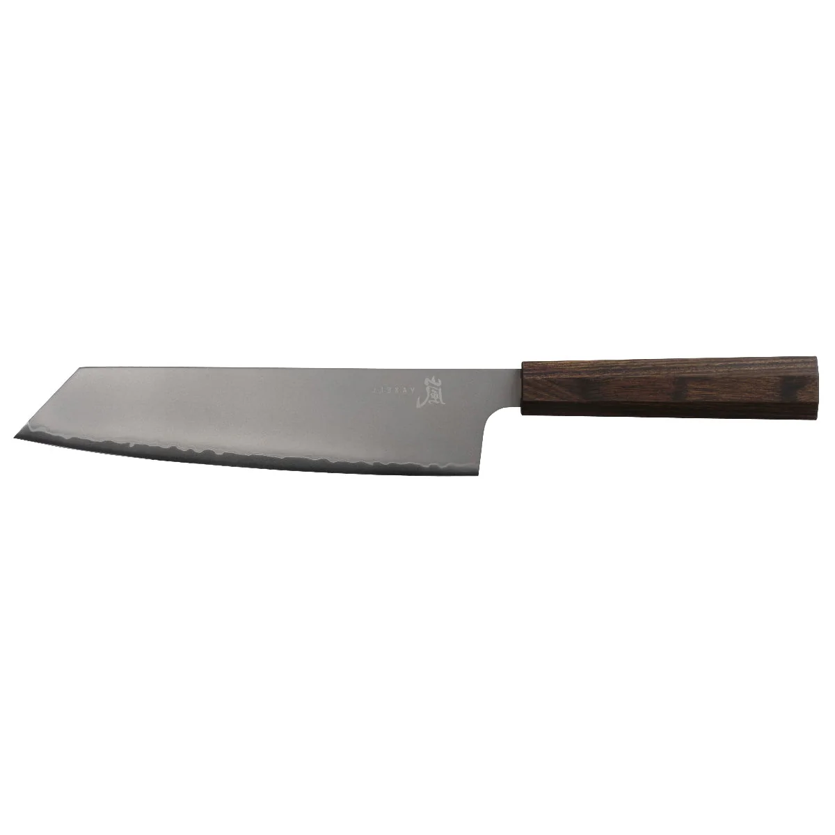 YAXELL HANA Kiritsuke mes damast 20cm 3 laags roestvrijstaal lemmet bruin pakkawood heft