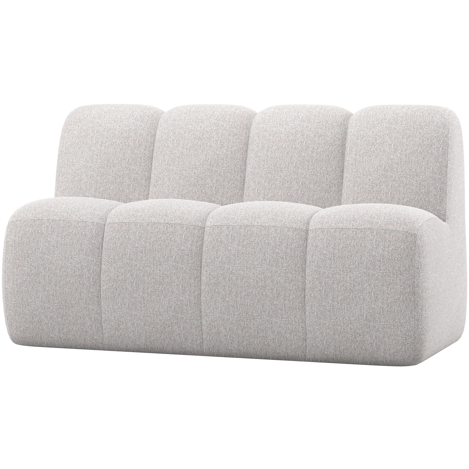 Woood Mojo Eetbank met rugleuning 164cm Boucle ecru melange