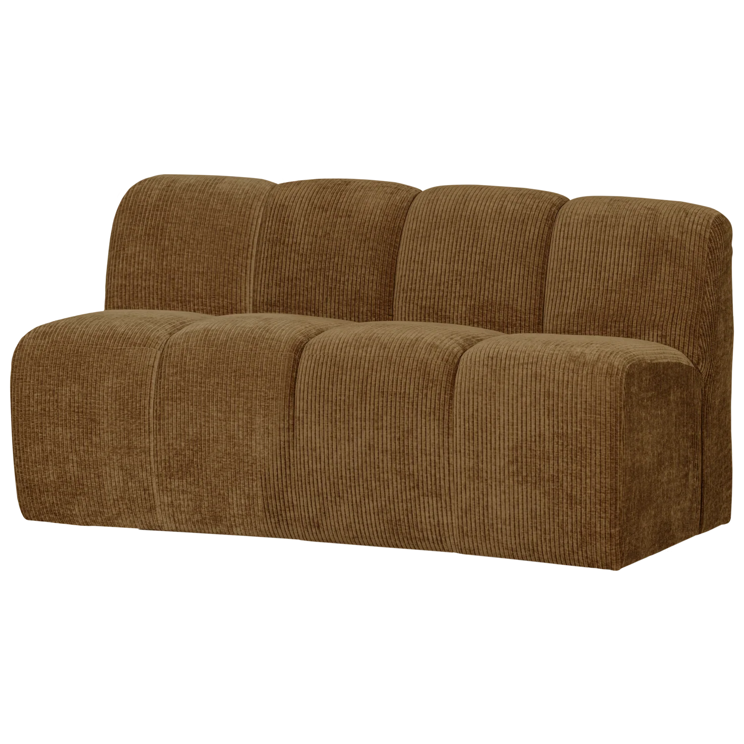 Woood Mojo Eetbank met rugleuning 164cm Ribstof honinggeel