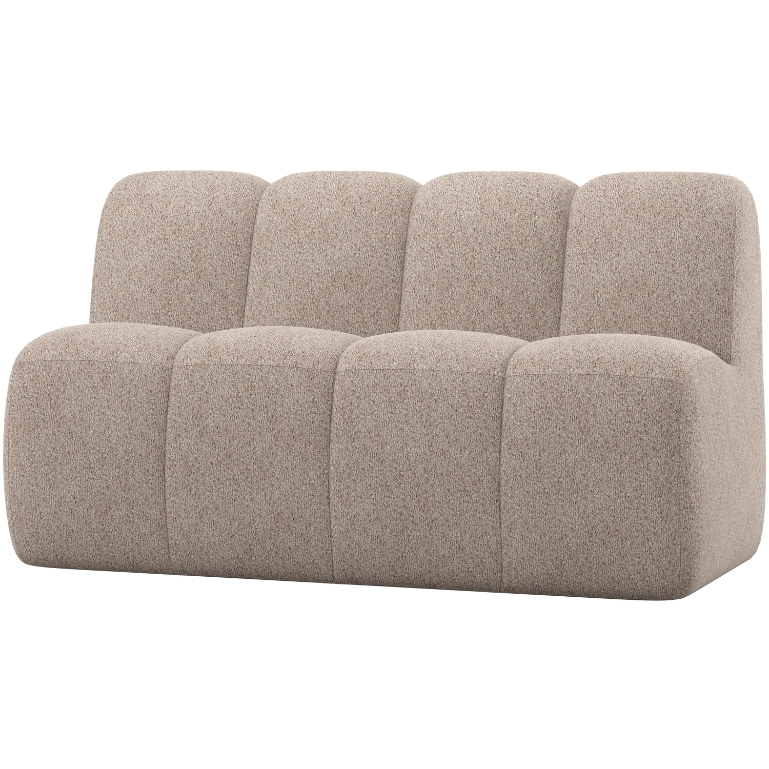 Woood Mojo Eetbank met rugleuning 164cm Wollig Donkerzand