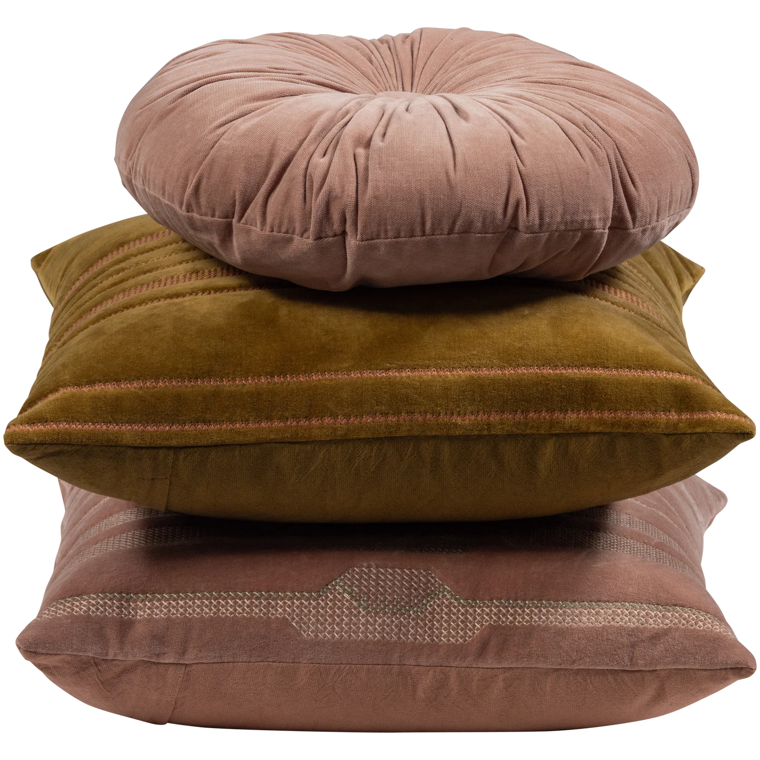 Woood Feis Kussenset roze/naturel 3stuks