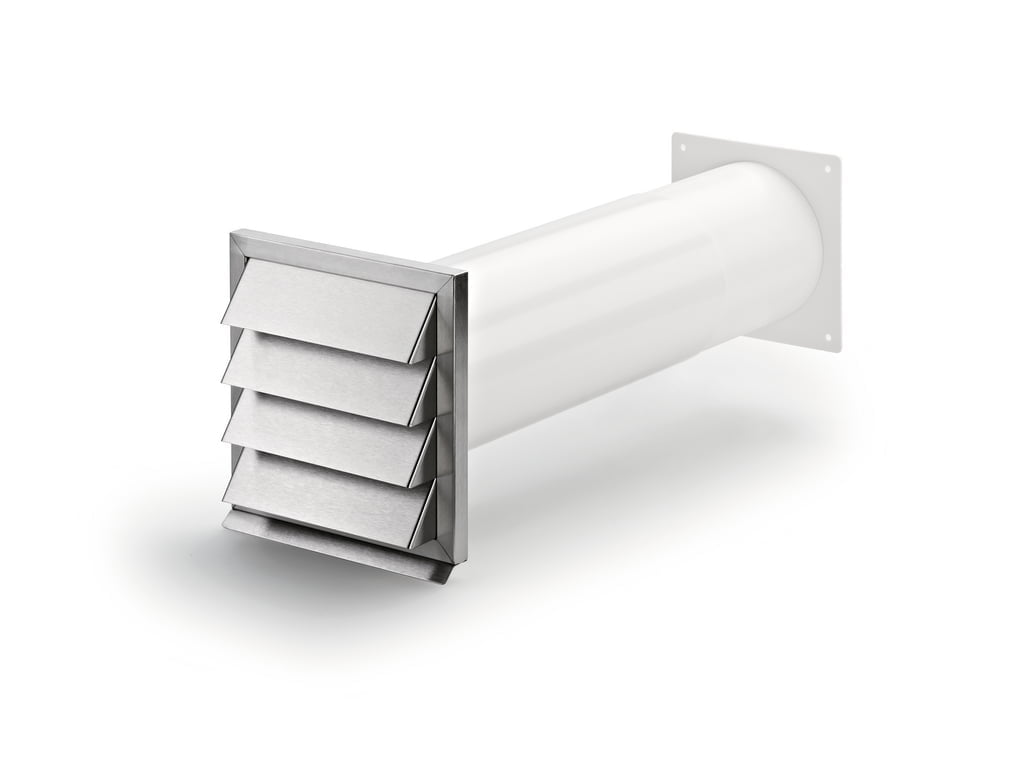 Klima-E 125 gevelrooster roestvrij staal, COMPAIR® Flow 125