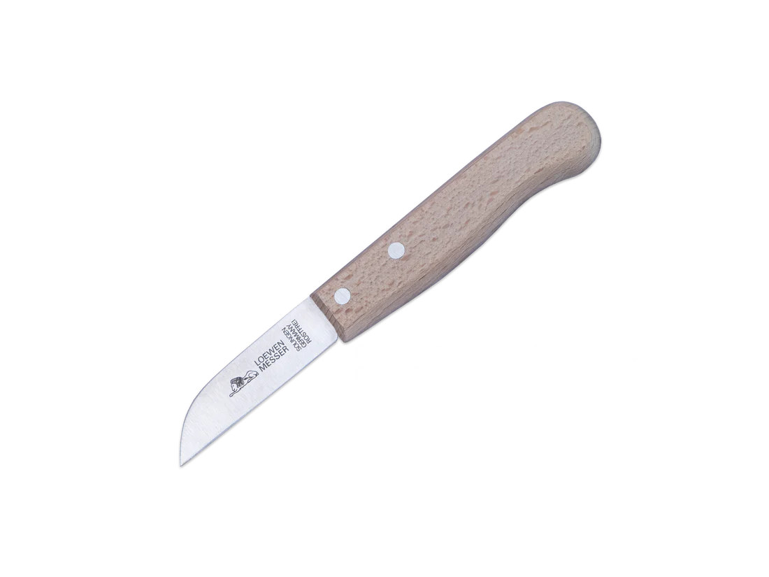 W-SELECTED® Boet-werk- mes Loewen model 604R ijsgehard RVS 6,5cm lemmet beukenhout heft W-SELECTED® Boet-werk- mes Loewen model 604R ijsgehard RVS 6,5cm lemmet beukenhout heft