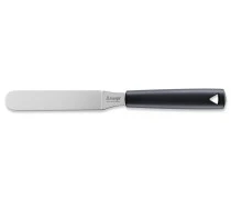 TRIANGLE Palet- spatel- en glaceer-mes met geknikt RVS lemmet 12cm met zwart kunststof heft