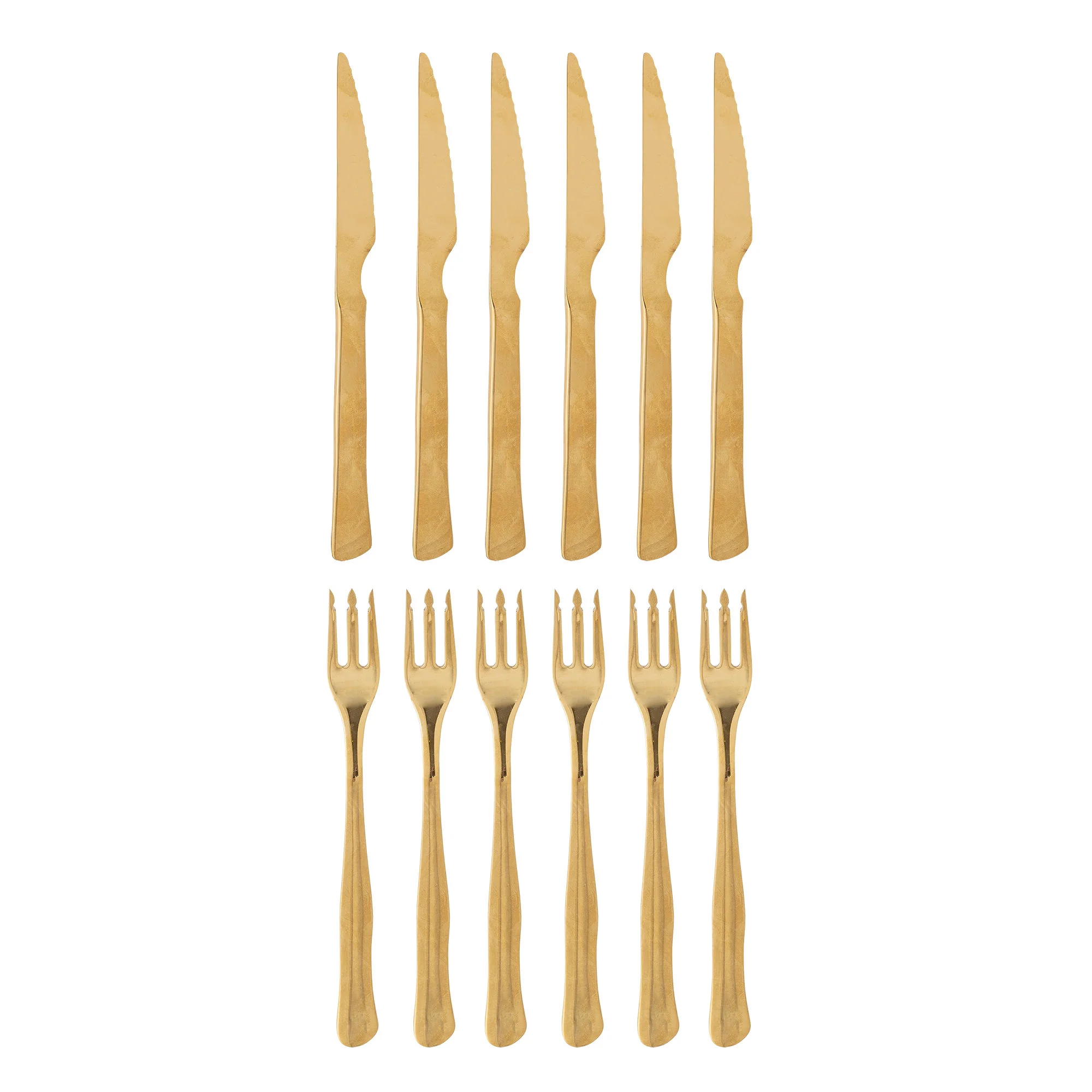 Bloomingville Ollin Bestekset voor Steaks goldplated rvs 12 delig
