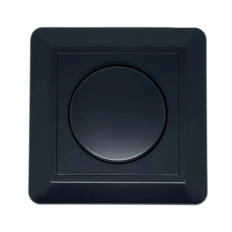 Draai/drukknop voor dimmer –  zwart – inclusief afdekraam – enkele dimmer