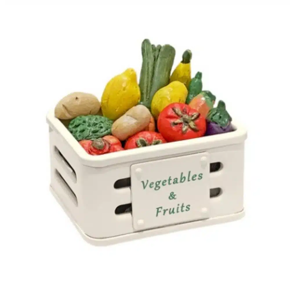 Aizulhomey – Metalen kistje met Groete en fruit.