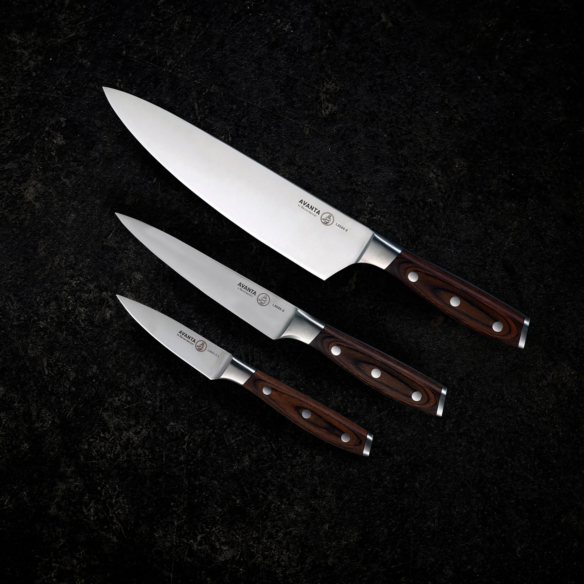 MESSERMEISTER AVANTA 3 delig PAKKAWOOD starter set