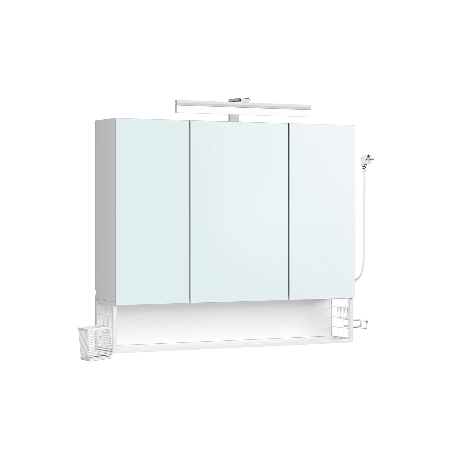 Badkamermeubel met 3 Deuren – 16,5 x 90 x 75 cm – Wolkenwit