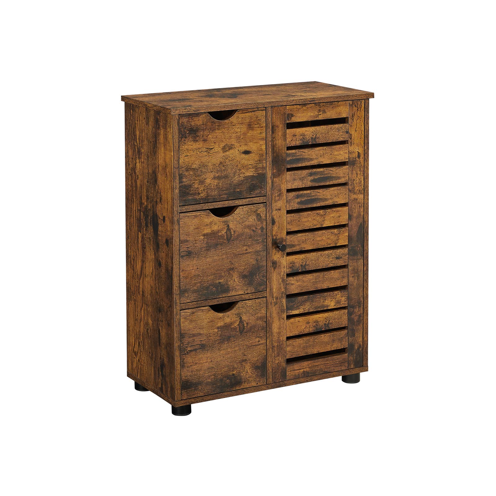Badkamermeubel – Opbergkast met 3 lades – Vintage bruin