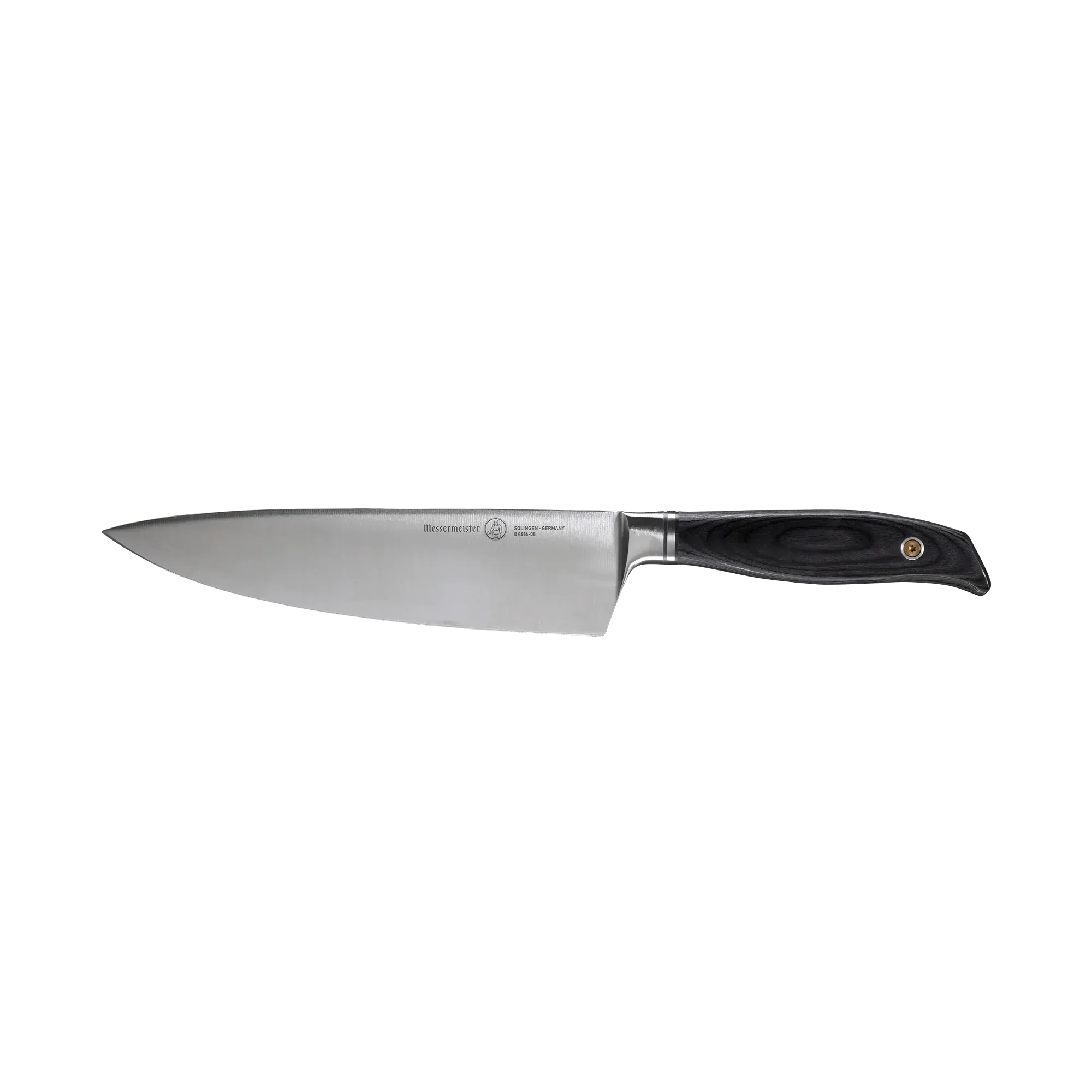 MESSERMEISTER collectie BLACKSMITH 20cm Koksmes met zwart ebbenhouten heft