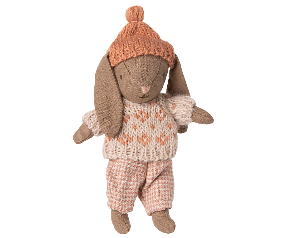 Maileg – Winter konijn – Bruin / Rose.