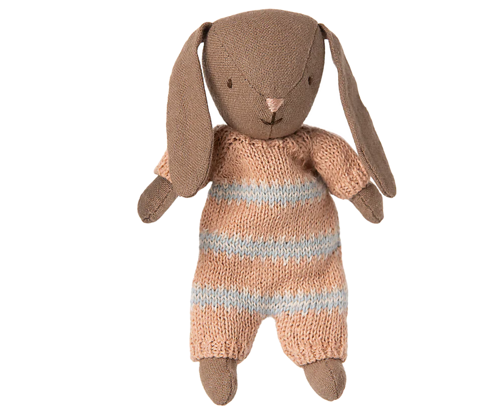 Maileg – Konijn – Bruin – Magneethandjes – Dusty Rose.