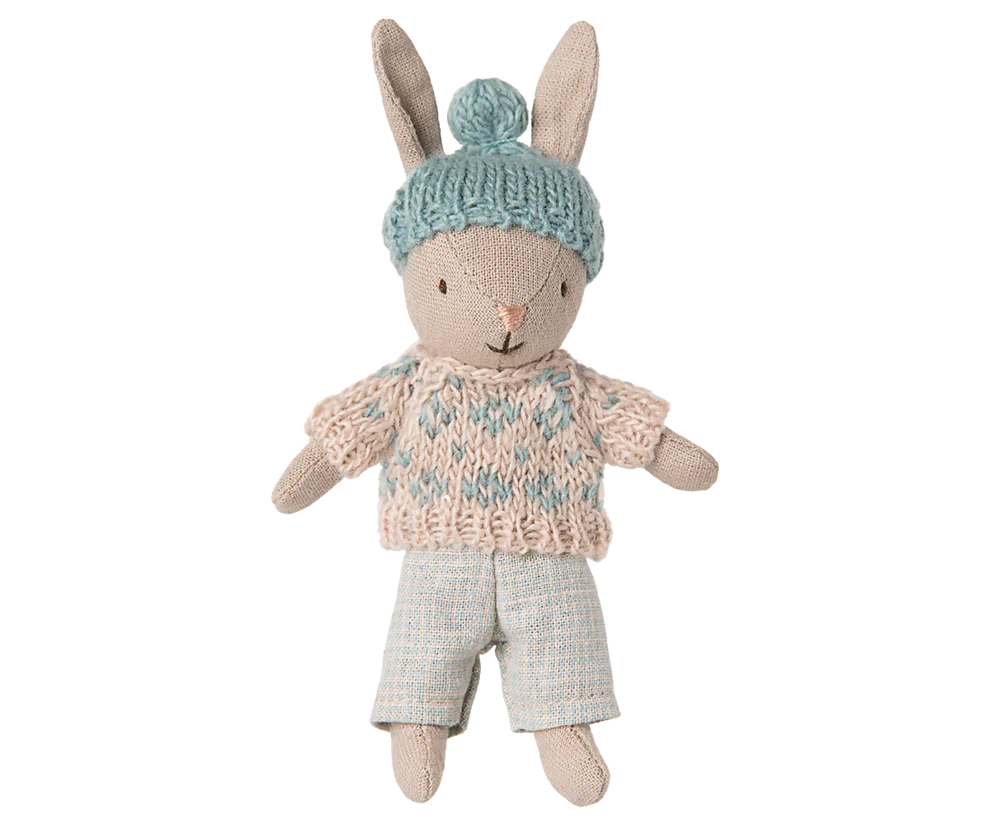 Maileg – Winter konijn – Zand / Mint.