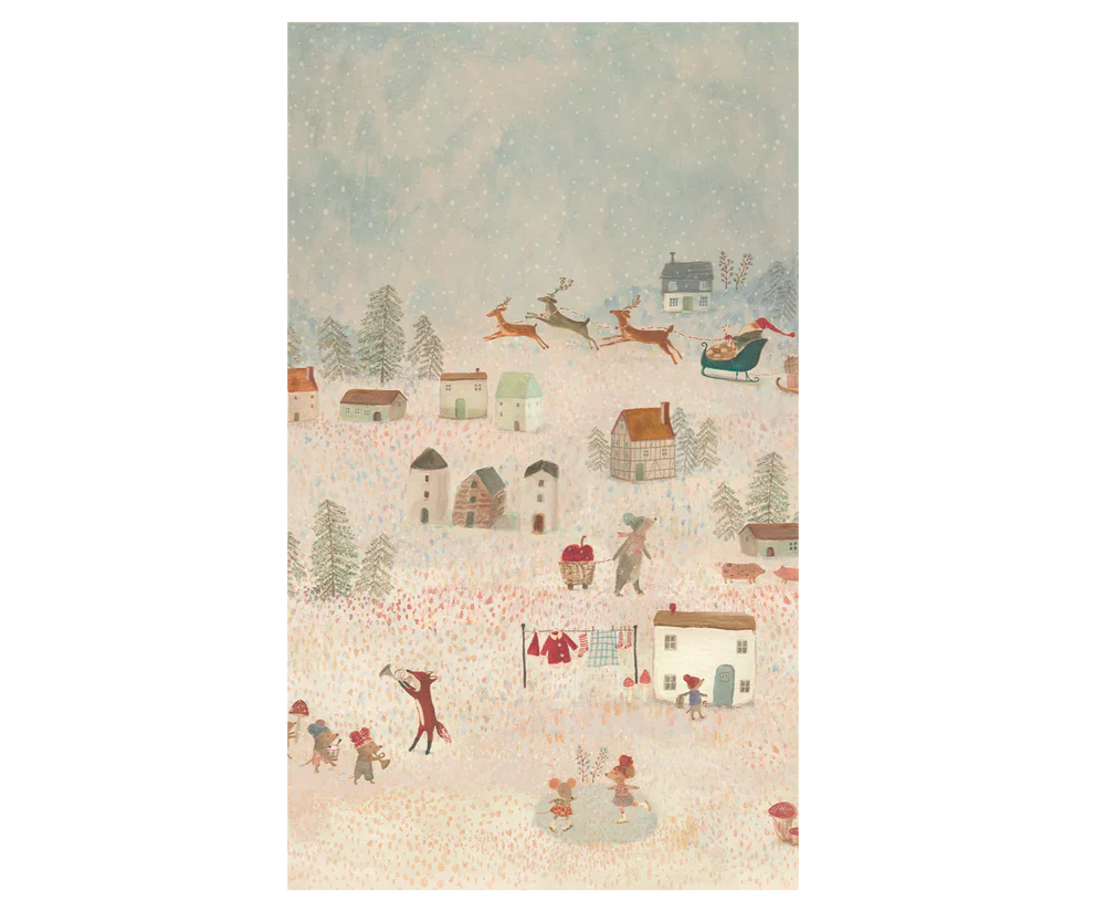 Maileg- Santa is coming –  inpakpapier, rol 10 meter.