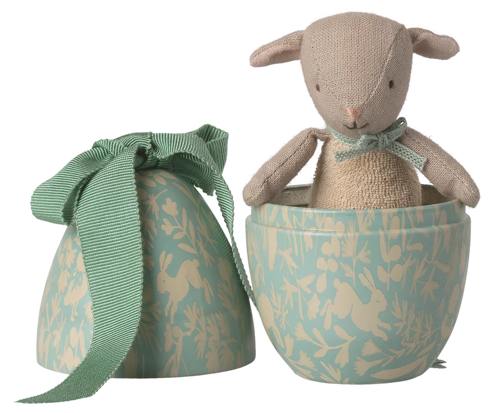 Maileg – Ei met lammetje – Dusty Blue.
