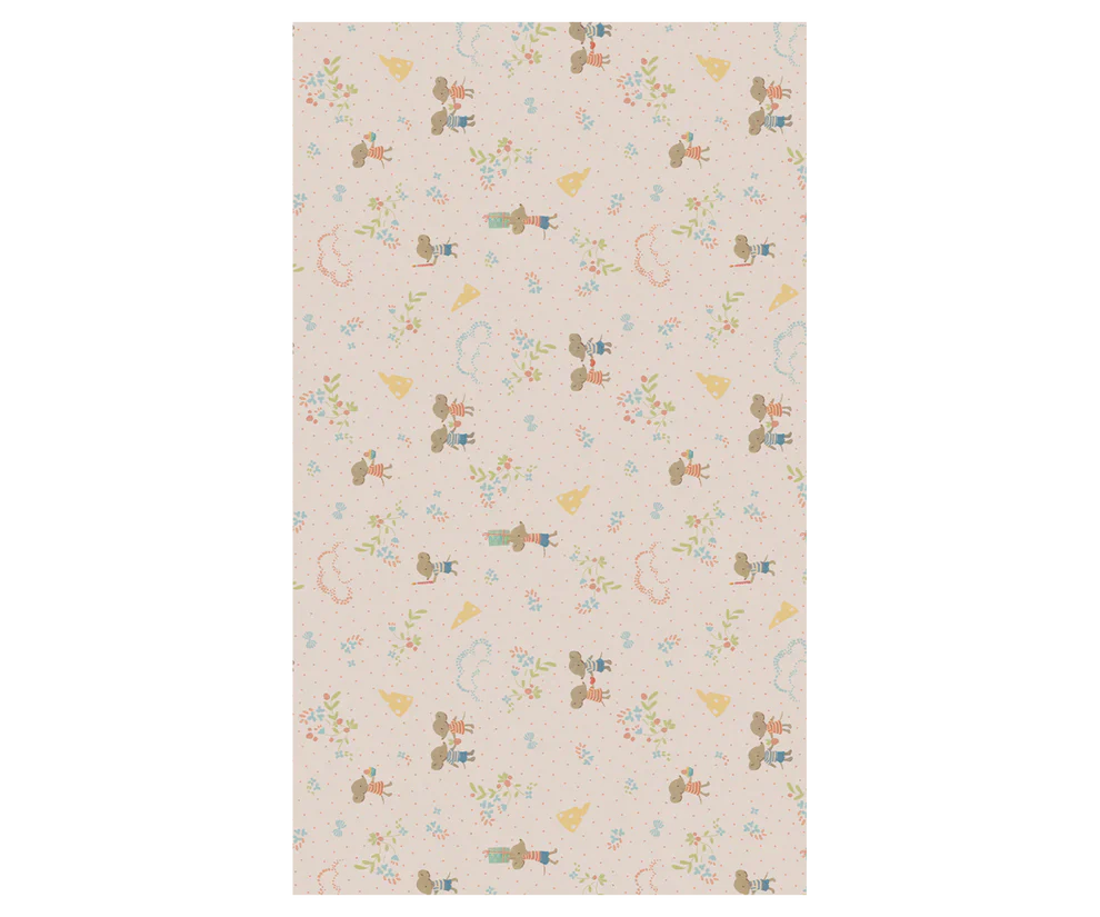 Maileg – Have a Mice Day – inpakpapier, rol 10 meter. Maileg – Have a Mice Day – inpakpapier, rol 10 meter.