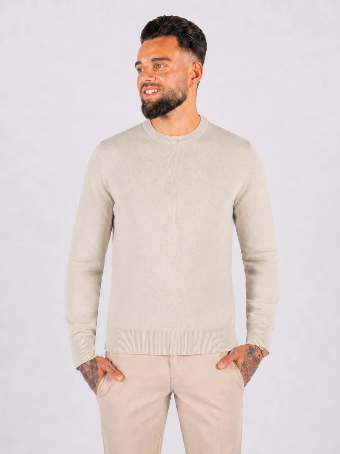 Pullover knitwear beige