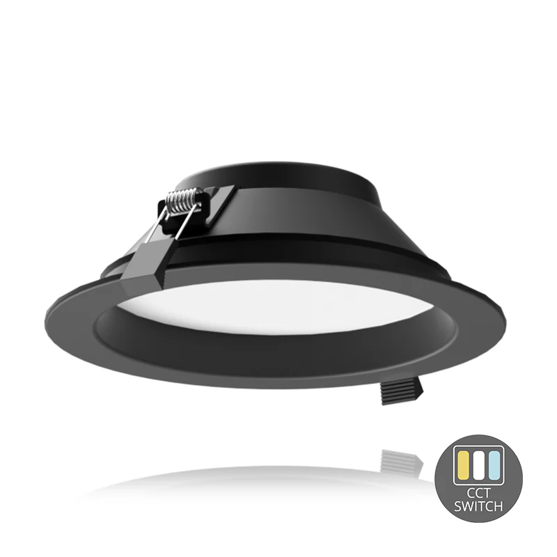 Downlights Zwart  –  Tri Color – 15 Watt – Zaagmaat Ø168 – 178MM – Zwart