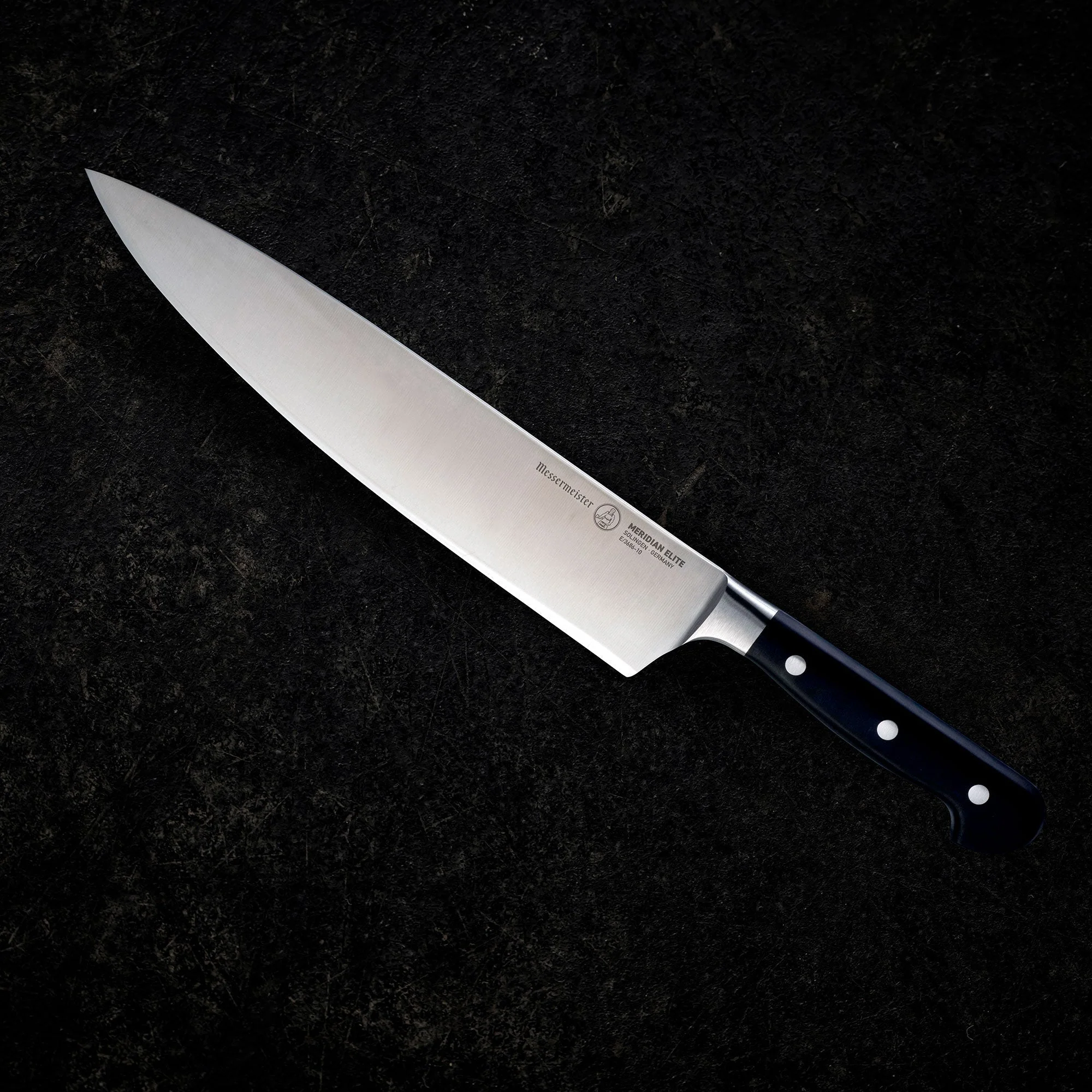 MESSERMEISTER serie MERIDIAN ELITE 25cm Koks mes zwart POM heft