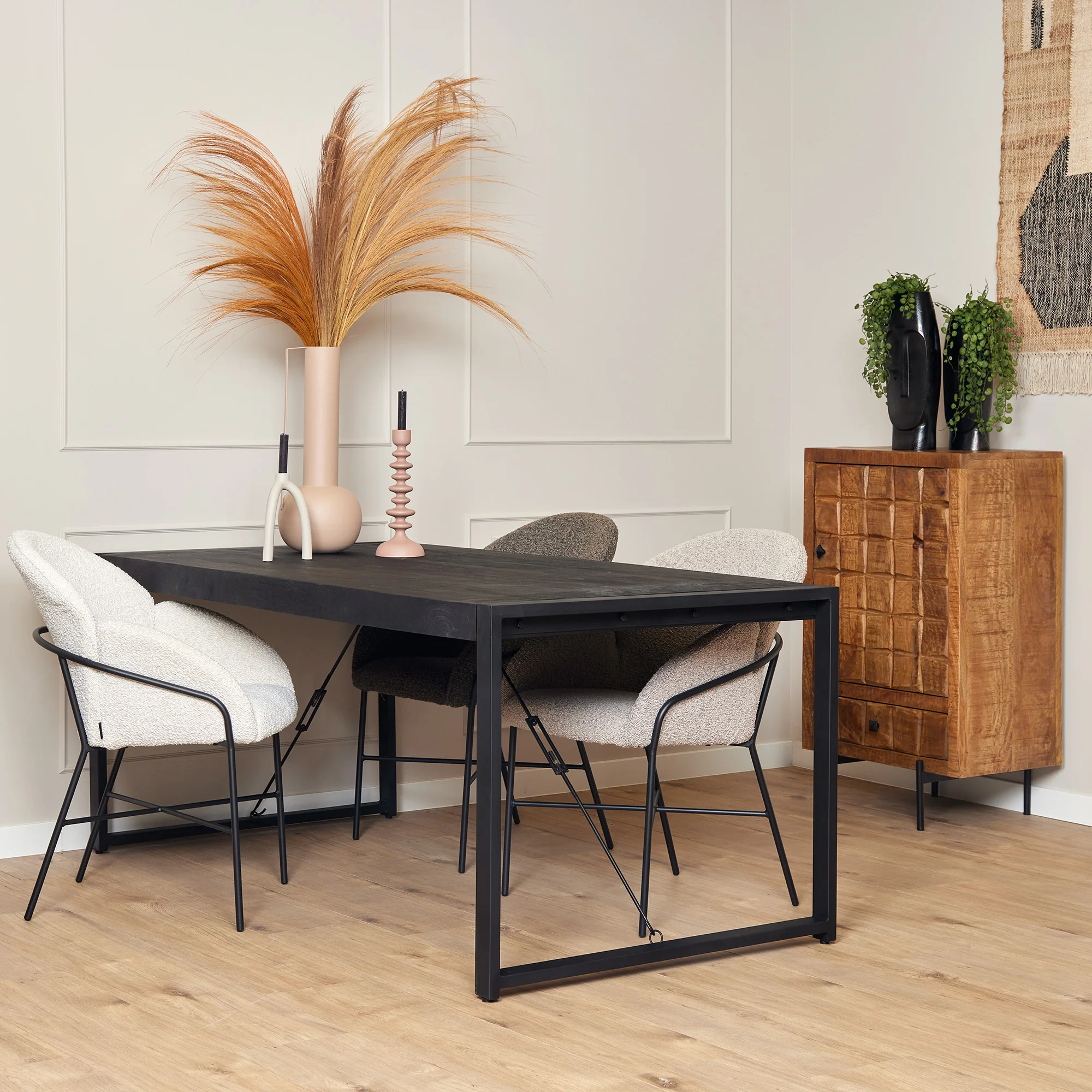 Zwarte Eettafel Rechthoekig | 140 | 160 | 180cm