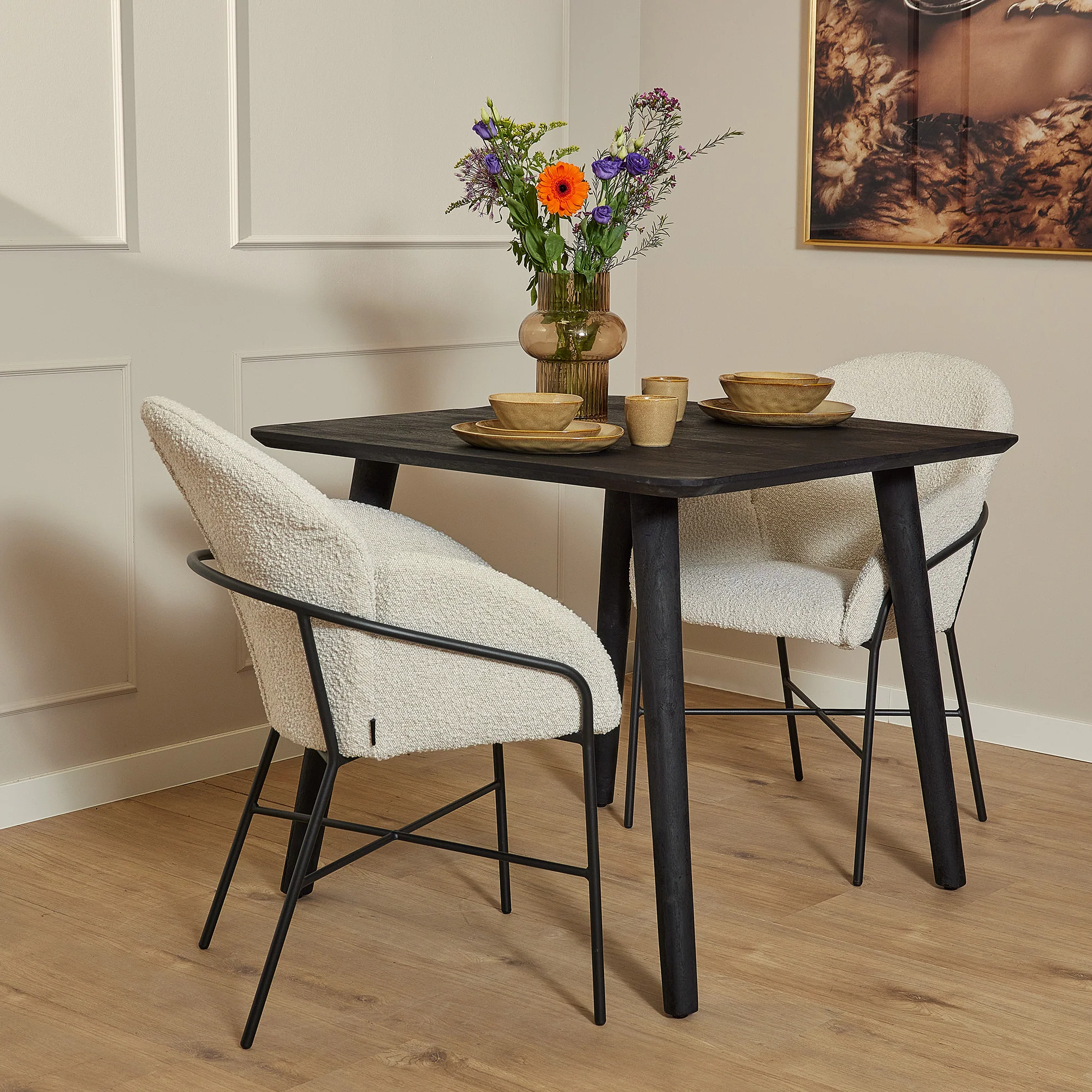 Eettafel Omaha Vierkant 90x90cm | 2 kleuren
