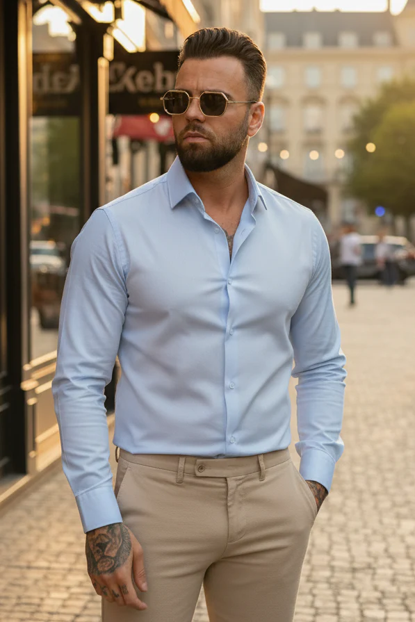 Overhemd Regular Fit Light Blue