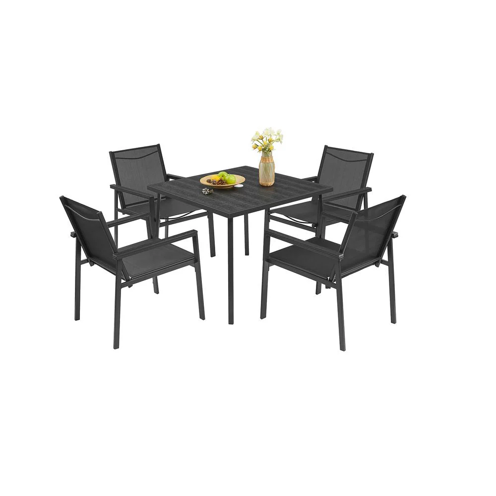 Tuinmeubelset – Ergonomisch en stevig – Antraciet Grey Ink Black