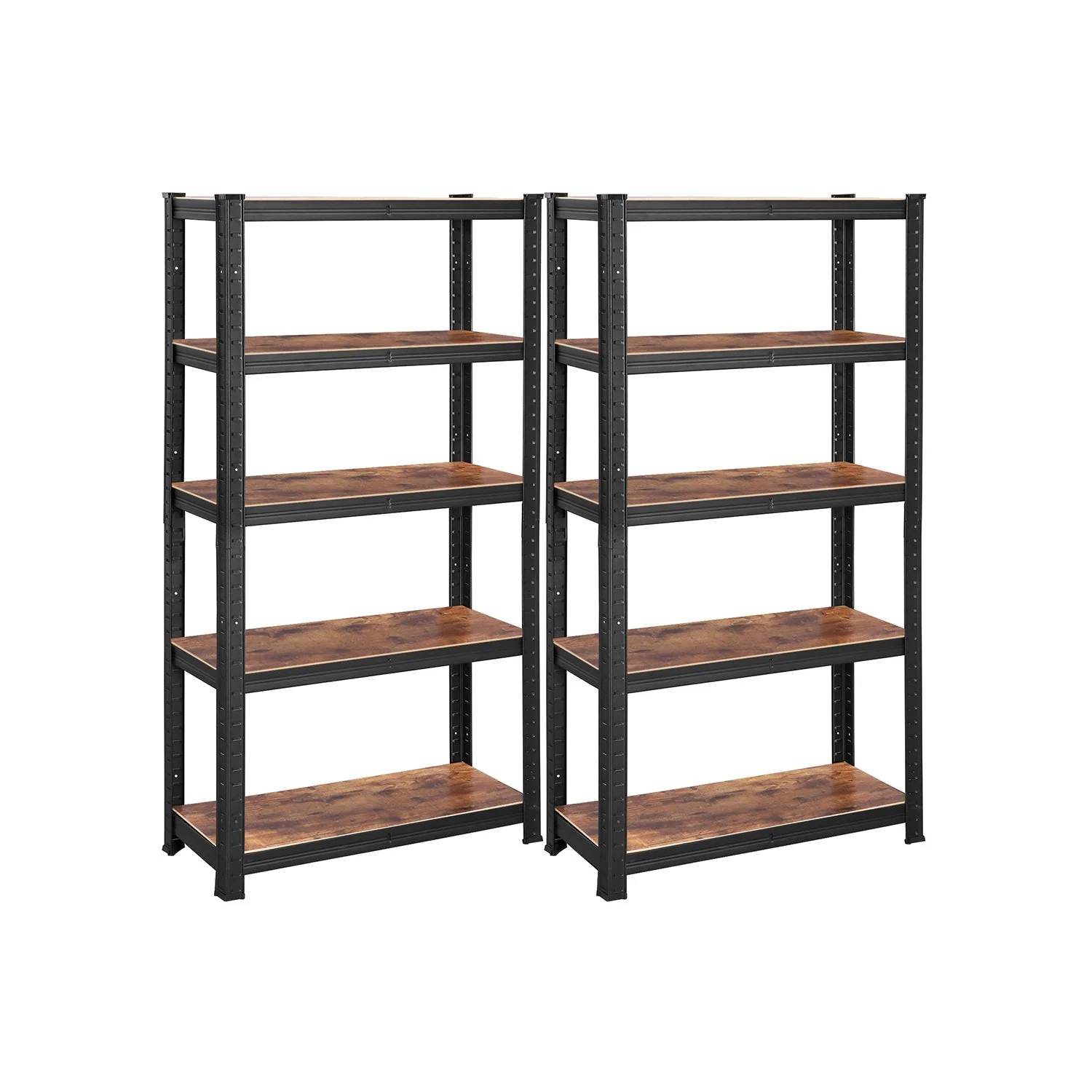 Set van 2 Stellingkasten – 200 x 120 x 60 cm – 175 kg draagvermogen per plank – Gepoedercoat staal