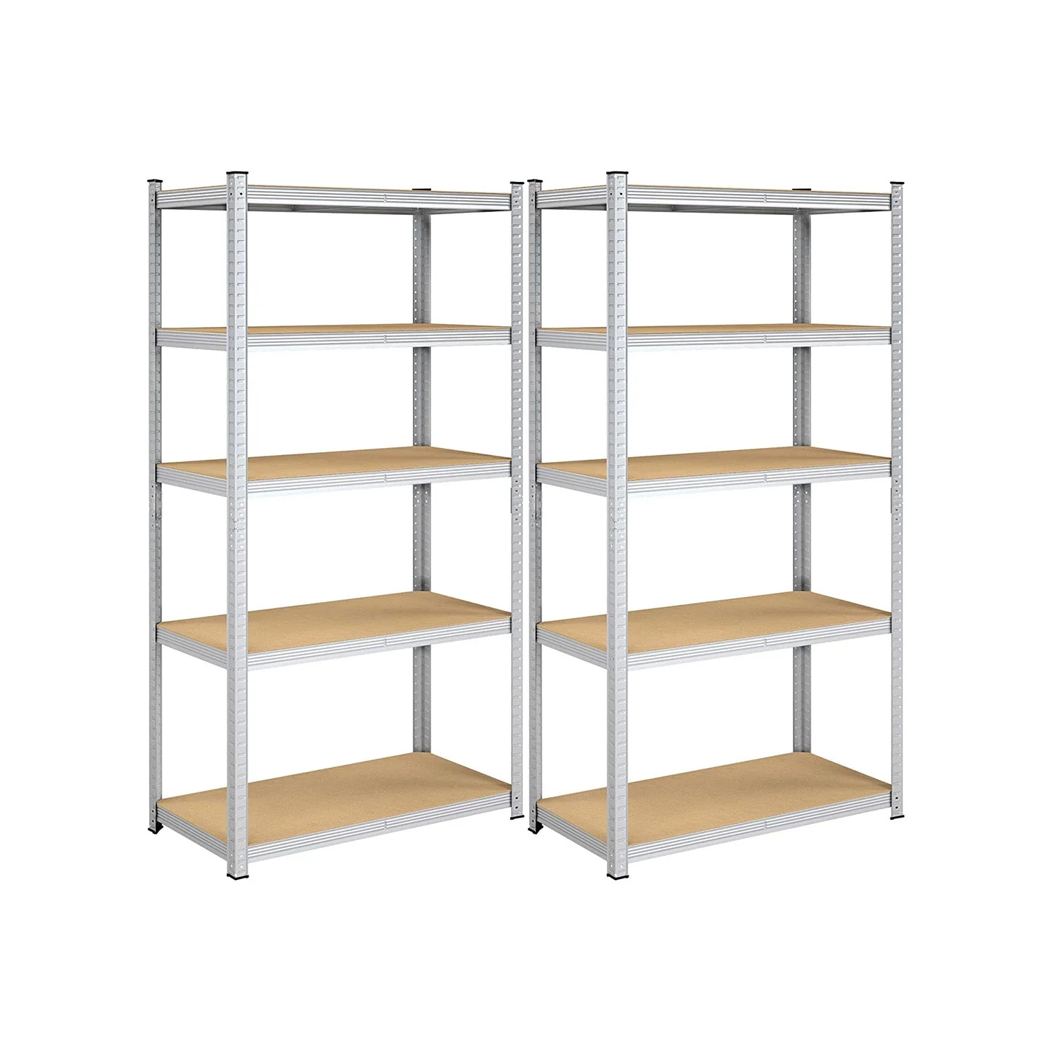 Set van Stellingkasten – 200 x 100 x 50 cm – 120kg draagvermogen per plank – Stalen frame