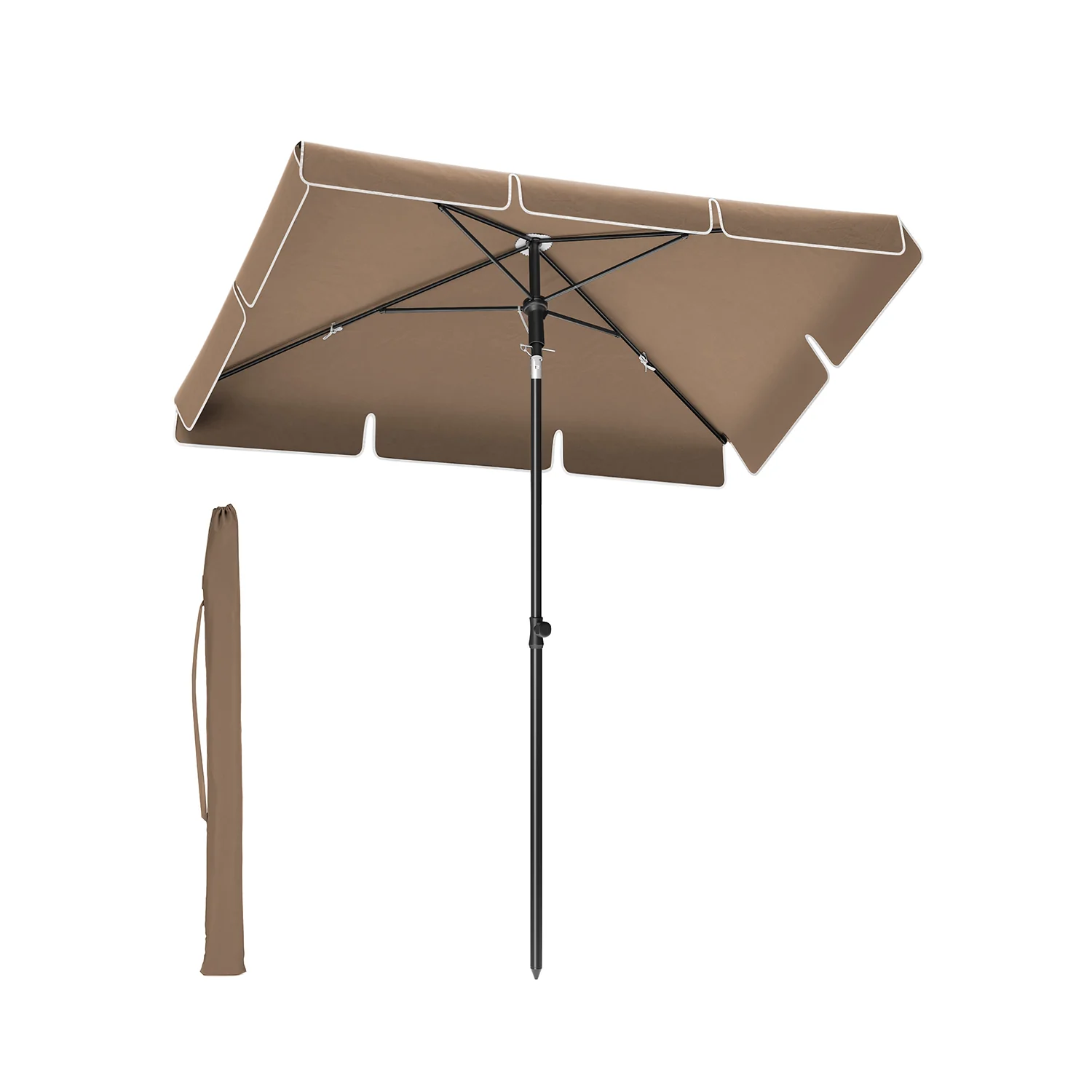 Parasol – Opvouwbaar en Verstelbaar – Walnoot Bruin
