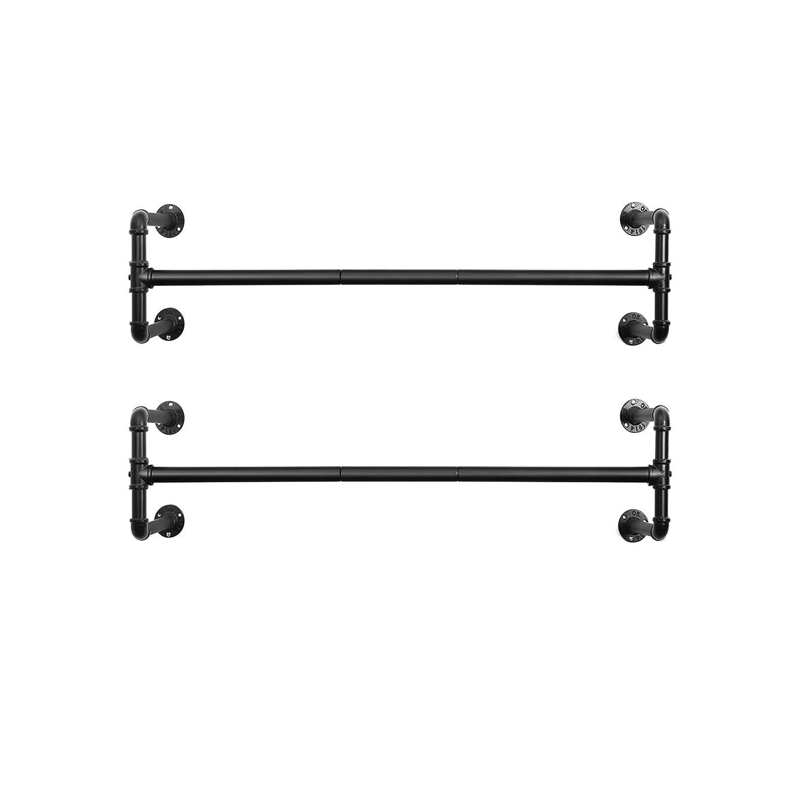 Kledingrek – Heavy-duty – Set van 2 – Zwart