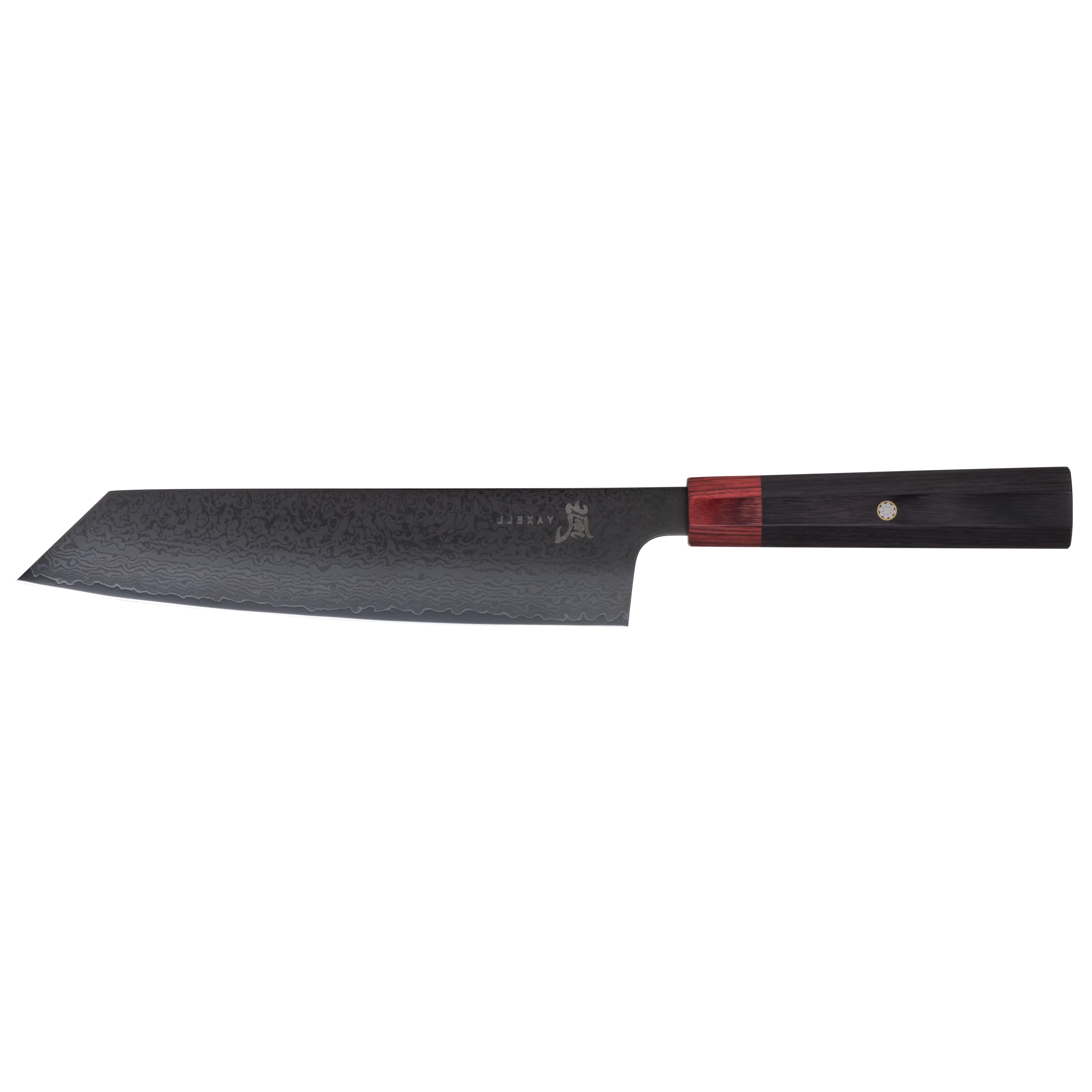 YAXELL REI KIRITSUKE KNIFE Japans Damascus VG-10 69-layers Blade 20cm zwart – bruin heft