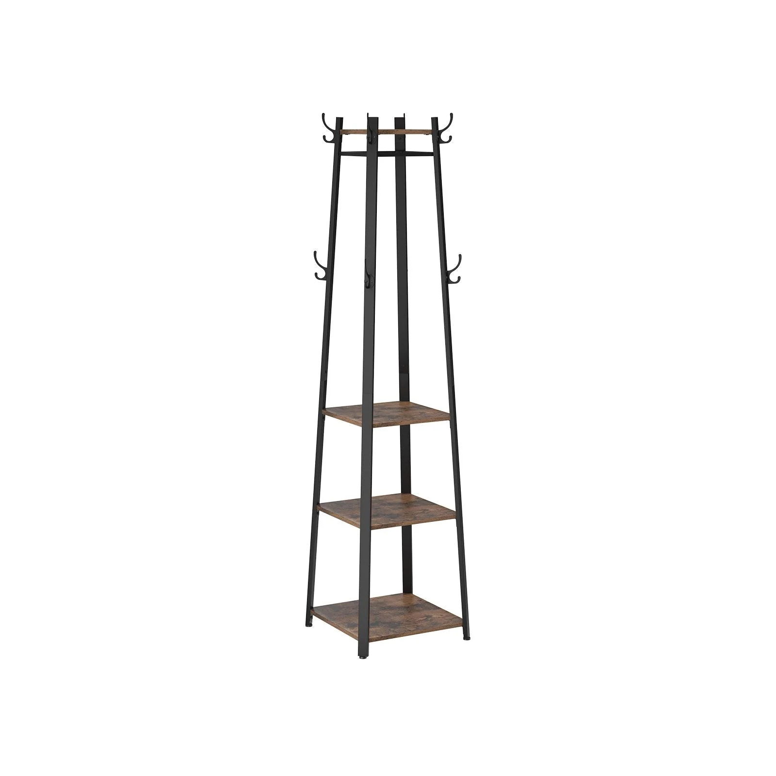 Kapstok met 8 haken en 3 planken – Industrieel ontwerp – Tot 100 kg draagvermogen