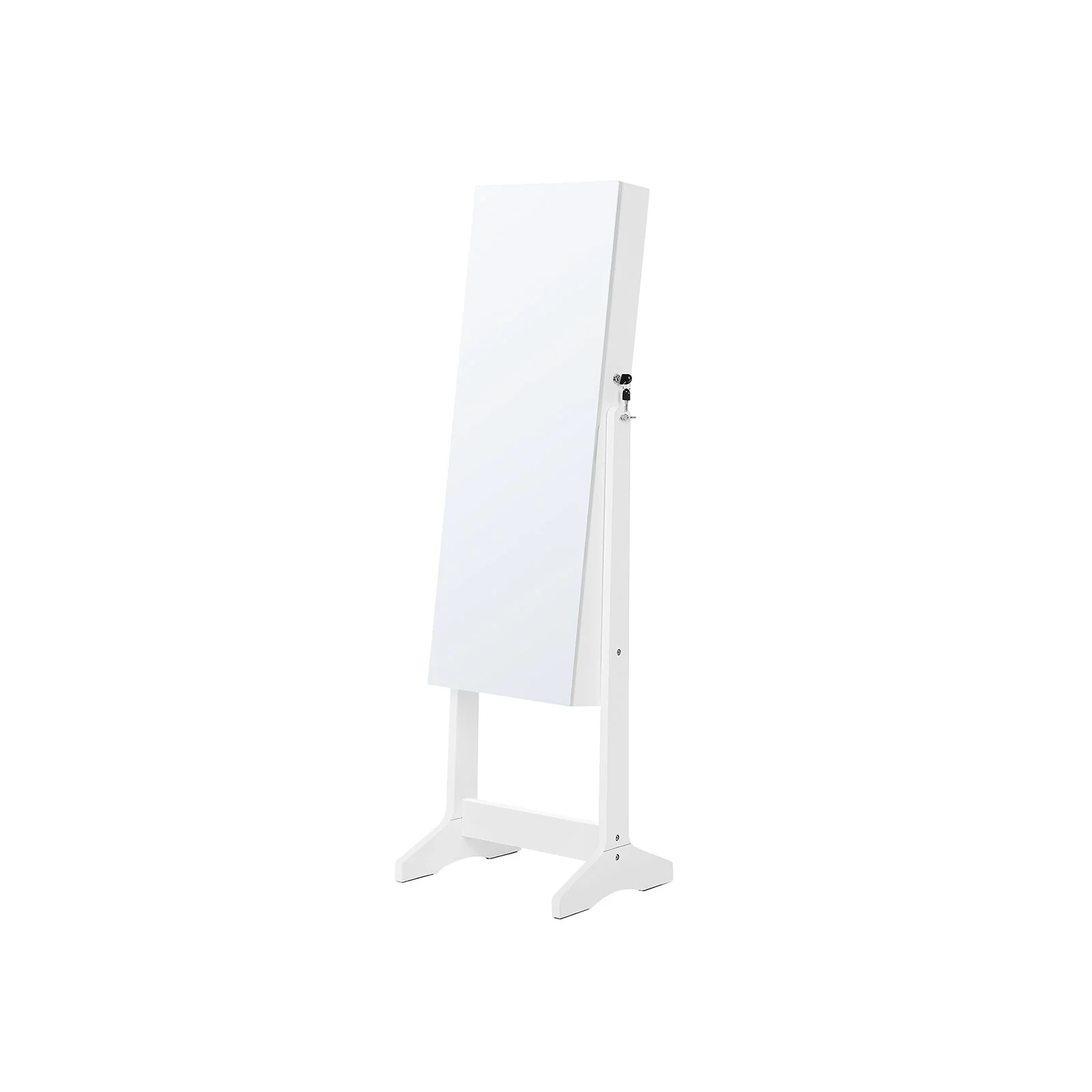 Sieradenkast – Staande spiegel met 2 make-up organizers – Wit